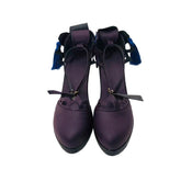 Genshin Impact Keqing Cosplay Shoes - Feathered Serenade Performance Prop Shoes - Halloweez